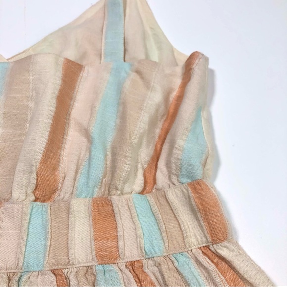 NWT 👗BP Button Front Stripe V Neck Dress Size M - Picture 9 of 16